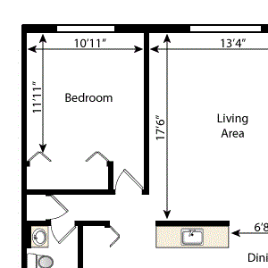 1 bed